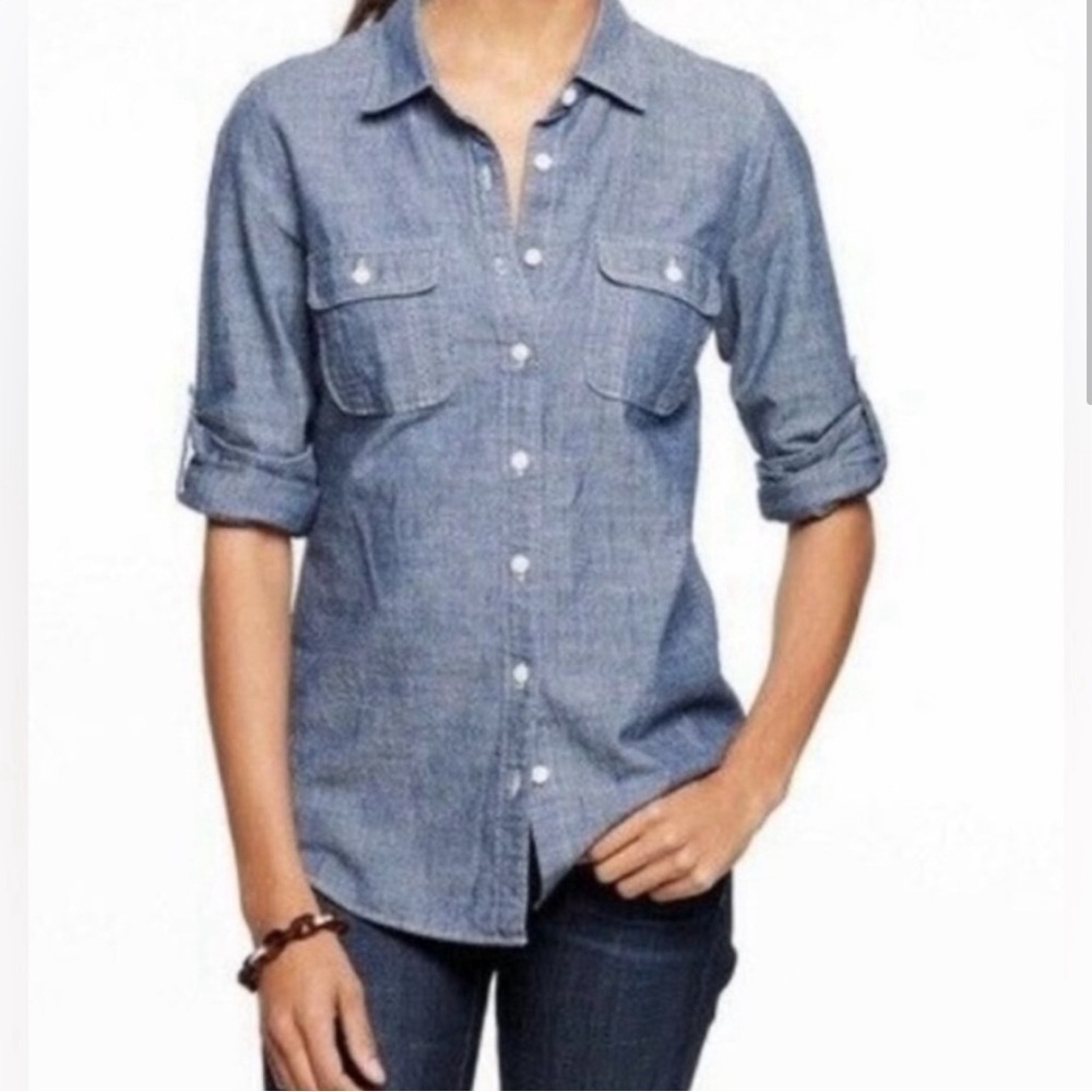 J. Crew Chambray Button Down Shirt